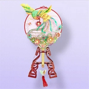 3D Metal Puzzle Chinoiserie Round Fan DIY Assemble Jigsaw Puzzles Adults Toys - Picture 1 of 11
