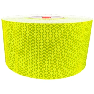4" Inch Fluorescent Lime Reflective Tape Oralite V98 Orafol Reflexite Prismatic - Picture 1 of 12