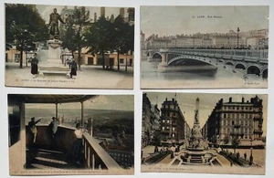 4 Antique Postcards Carte Postale Lyon France Pont Morand Carnot Panoramic 1900 - Picture 1 of 2