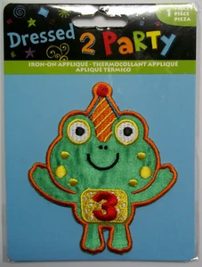 Iron-on Applique Kids Age # 3 Hippo Free Shipping Horizon NIP - Picture 1 of 1