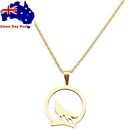 Stainless Steel Necklace Lone Wolf  Silver  & Gold Pendant chain