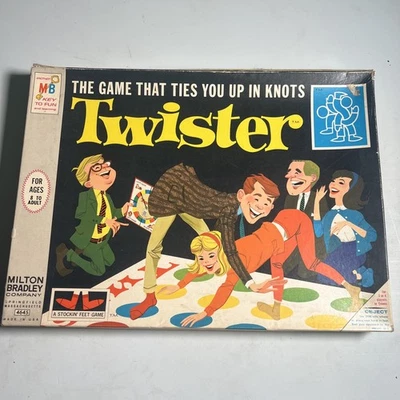 Vintage 1966 MILTON BRADLEY TWISTER GAME Original 1ª Edição - 100% Completo! - Imagem 1 de 4
