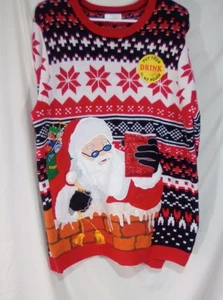 Holiday Time Ugly Christmas Sweater Men's L (yellow sticker ) - Picture 1 of 4