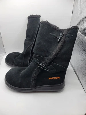Botas negras Rocket Dog Slope media pantorrilla para mujer talla 6,5 Foto 1 de 4