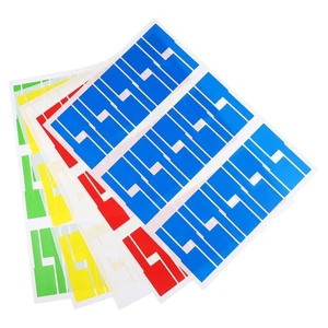 50 Sheets Print Cable Label Stickers Colorful and Writable Labels Cord - Afbeelding 1 van 12
