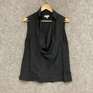 Blusa Top Reiss Mujer Talla 10 Negra Capucha Cuello Sin Mangas Negocios 33025 - Imagen 1 de 9