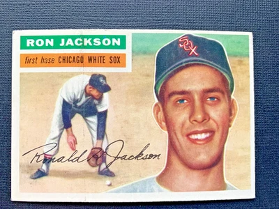 1956 Topps #186 RON JACKSON Chicago White Sox, grey back - Image 1 of 2