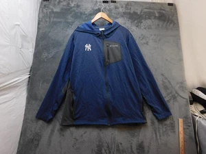 New York Yankees Jacket Mens XXL Blue MLB Baseball Columbia Full Zip Hoodie - Picture 1 of 18