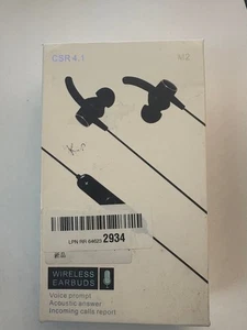 Wireless Earbuds In-Ear Black Bluetooth CSR 4.1 Noise Suppression - Picture 1 of 4