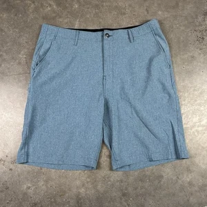 Volcom Hybrid Shorts Mens 38 Blue Surf Turf Stretch Quick Dry Outdoors - Picture 1 of 21