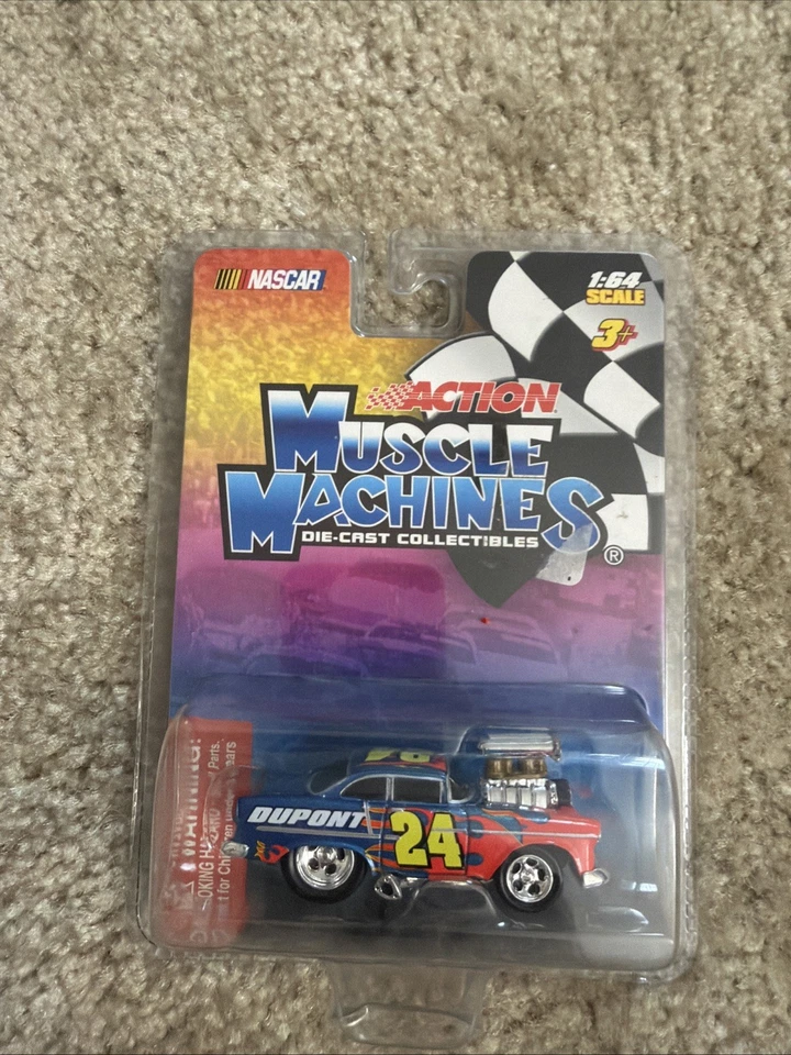 Action Muscle Machines Jeff Gordon #24 DuPont '55 Chevrolet Bel Air Nascar Foto 1 de 4