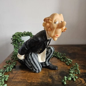 Portabotellas de vino camarero James The Butler de resina retro vintage adorno de carrito - Imagen 1 de 12