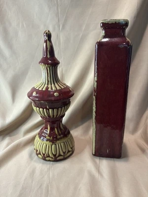 Red & Yellow Vase & Finial Home Decor 376 - Image 1 of 4