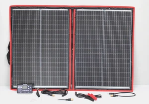 DOKIO Solarpanel Faltbar Monokristalline Solarmodule 100W mit Solarladeregler - Bild 1 von 10