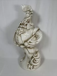 Rare CARRARO Vintage Ceramic 19" Tall Rooster - Hand Made Italy LIFESIZE - Picture 1 of 7
