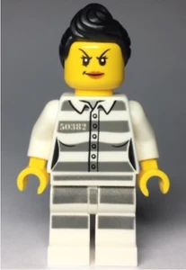 LEGO CITY MINIFIGURA `` JAIL PRISIONER FEMALE ´´ Ref 60210 - 100X100 LEGO - Imagen 1 de 1
