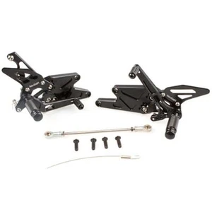 Lextek Black Rear Sets Foot Peg Rests for Yamaha MT - 03 2016 - 2018 - Picture 1 of 7