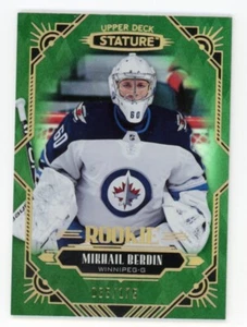 2020-21 Upper Deck Stature Mikhail Berdin Green RC #ed/175 Winnipeg Jets - Picture 1 of 2