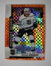 2017-18 OPC Platinum Orange Checkers Marquee Rookies #199 Michael Amadio /25