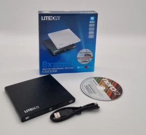 Lite-On Externes DVD-Laufwerk CD DVD-Brenner schwarz USB Brenner Laufwerk USB 2 - Bild 1 von 5