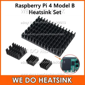 Kit dissipateur thermique Raspberry Pi à faire soi-même en aluminium 4 pièces refroidissement pour Raspberry Pi 4 modèle B - Photo 1/14