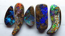 Australian Boulder Opal 13.00ct Queensland Natural 5 Stone Parcel