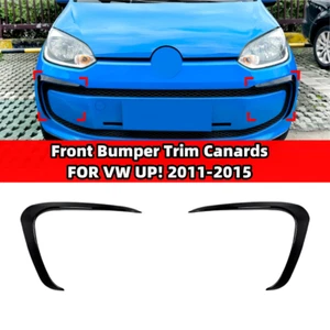 Paraurti anteriore nero flaps spoiler splitter ali canards per vw up! 11-15 - Foto 1 di 6
