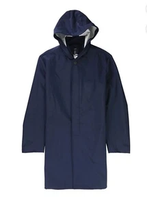Alfani Mens Bonded Hooded Top Coat, Blue, Large - Picture 1 of 8