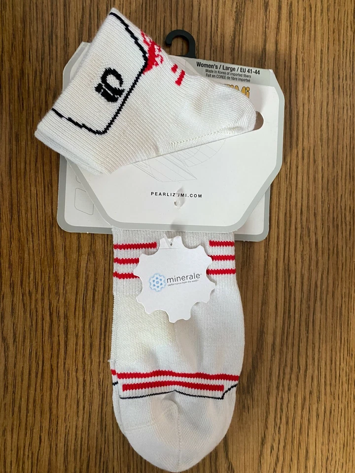 PEARL IZUMI MUJER P.R.O. CALCETINES DE CICLISMO, BLANCOS, GRANDES Foto 1 de 1