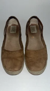 UGG Chesnut Leder geflochten Sherpa Flats Gr. 7,5 - Bild 1 von 7