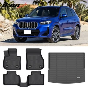Fits 23-25 BMW X1 U11 All Weather 3D Molded Floor Mats Carpets + Trunk Mat TPE - Picture 1 of 9