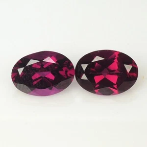1,90 quilates y 7x5x3 mm_ PÚRPURA ROSA NATURAL RODOLITA GRANATE CORTE OVALADO 2 PIEZAS PIEDRAS PRECIOSAS - Imagen 1 de 12