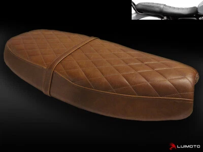 LUIMOTO VINTAGE CURVE TOP SEAT COVERS FOR TRIUMPH BONNEVILLE 2000-2015 - Image 1 of 3