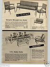 1956 PAPER AD Philippine Rattan Patio Porch Funiture Floral Design Fabric Chair