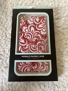 Giggle Bear iphone 6 case - red/white floral pattern- NEW - Picture 1 of 10