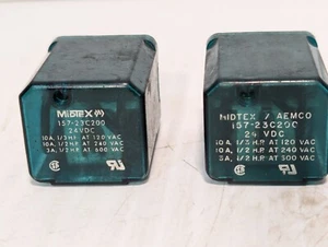Lot of 2 MidTex 157-23C200 Relay, 24VDC - Picture 1 of 3