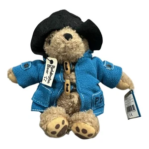 Paddington Bear 10" Plush Doll Rainbow Designs Blue Jacket Black Hat with Tags - Picture 1 of 7