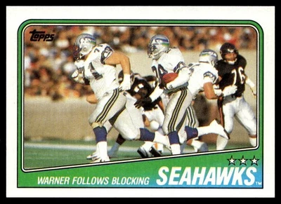 1988 Topps Seahawks Team Leaders - Curt Warner Seattle Seahawks #130 - Image 1 of 2