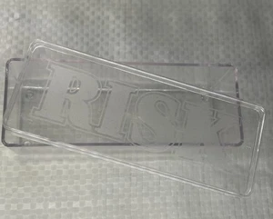 Risiko 1993 Ersatz Kunststoff geätzt Aufbewahrungsbox & Deckel - klar Behälter - Bild 1 von 2