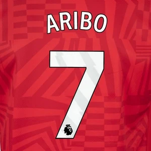 2024 2025 OFFIZIELLES SOUTHAMPTON ARIBO 7 WEISS HEIM SPIELERGRÖSSE NAME SET - Bild 1 von 1