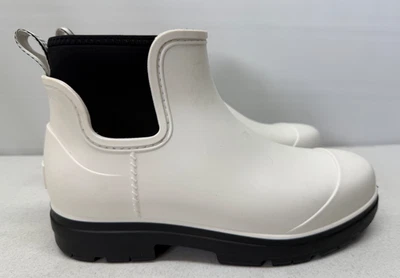 Botas de lluvia UGG Droplet impermeables de goma sin cordones 1130831 blancas para mujer talla 10 Foto 1 de 4