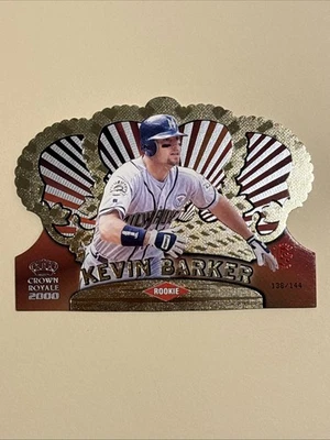 Kevin Barker 2000 Crown Royale Limited RC Rookie #74 138/144 Milwaukee Brewers - Image 1 of 2