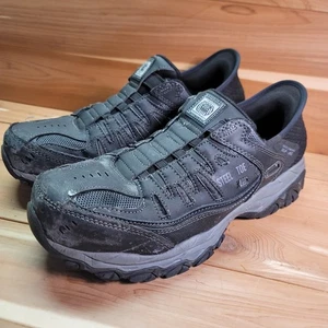 Skechers Schuhe Herren 10 Cankton Faison Stahl Arbeit schwarz rutschfest abgenutzt - Bild 1 von 12