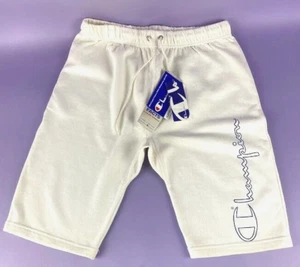 Champion White Unbrushed Fleece Gym Shorts Ladies 38" Vintage 1990 New Old Stock - Picture 1 of 4