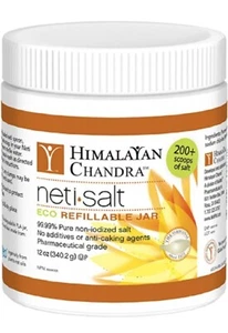 Himalayan Chandra Neti Pot Salt Jar, 12 oz - Picture 1 of 3