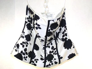 Camicetta senza spalline bianca e nera White House / Black Market taglia 4 - Foto 1 di 6