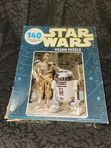Vintage 1977 Star Wars R2-D2 & C-3PO 140 PiecesvJigsaw Puzzle Complete - Picture 1 of 4