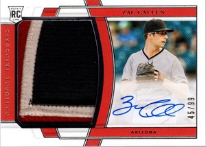 2020 Panini National Treasures #190 Zac Gallen RC Auto /99 - NM-MT
