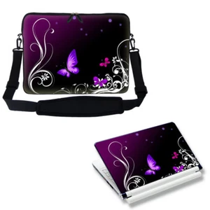 15" 15,6" Neopren Laptop Computer Tasche mit Schultergurt & passender Haut 2702 - Bild 1 von 4