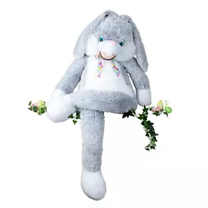 Plüsch Hase XXL 150 cm Riesen Kuscheltier mit bunter Schleife Osterhase Ostern - Bild 1 von 3